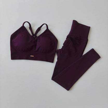 Seamless V-Neck Sculpting Performance Set